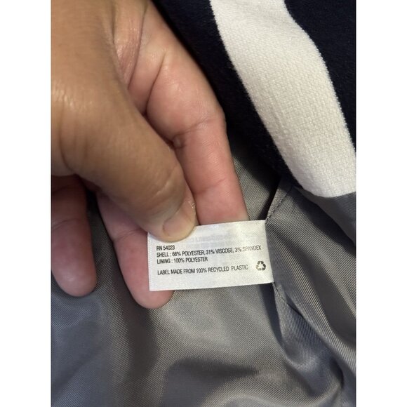 GAP THE ACADEMY BLAZER Striped Navy Nautical Academia Career Office Preppy Sz 6 - Picture 6 of 12